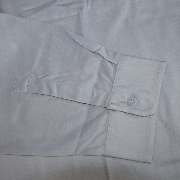 Kenneth Cole Men's Slim Fit Jersey Polo Shirt Size 3XLT NWT Long Sleeves Blue - Picture 4 of 7